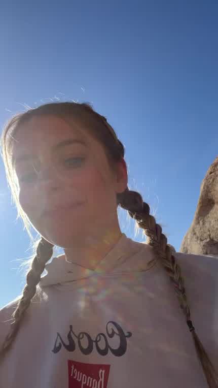 I figured a hike was the best place to try a cum walk for the first time