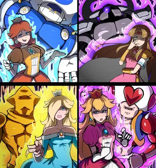 Star Road Crusaders and Triforce is Unbreakable. [Peach, Daisy, Zelda, Rosalina]