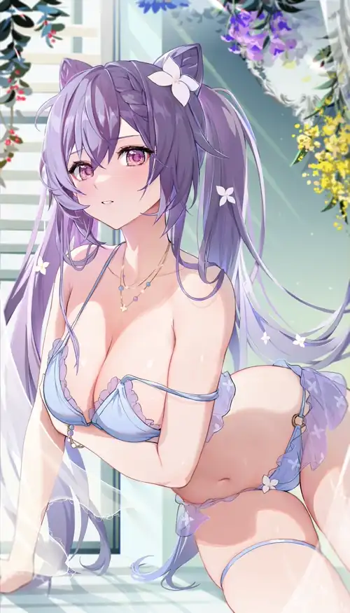 Keqing in lingerie