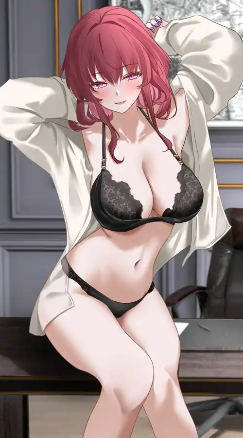 Kafka in open shirt (Vayneeee) [Honkai Series / Honkai: Star Rail]