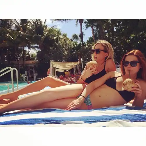 Lounging by the pool