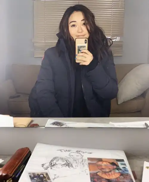 Karen taking a mirror selfie