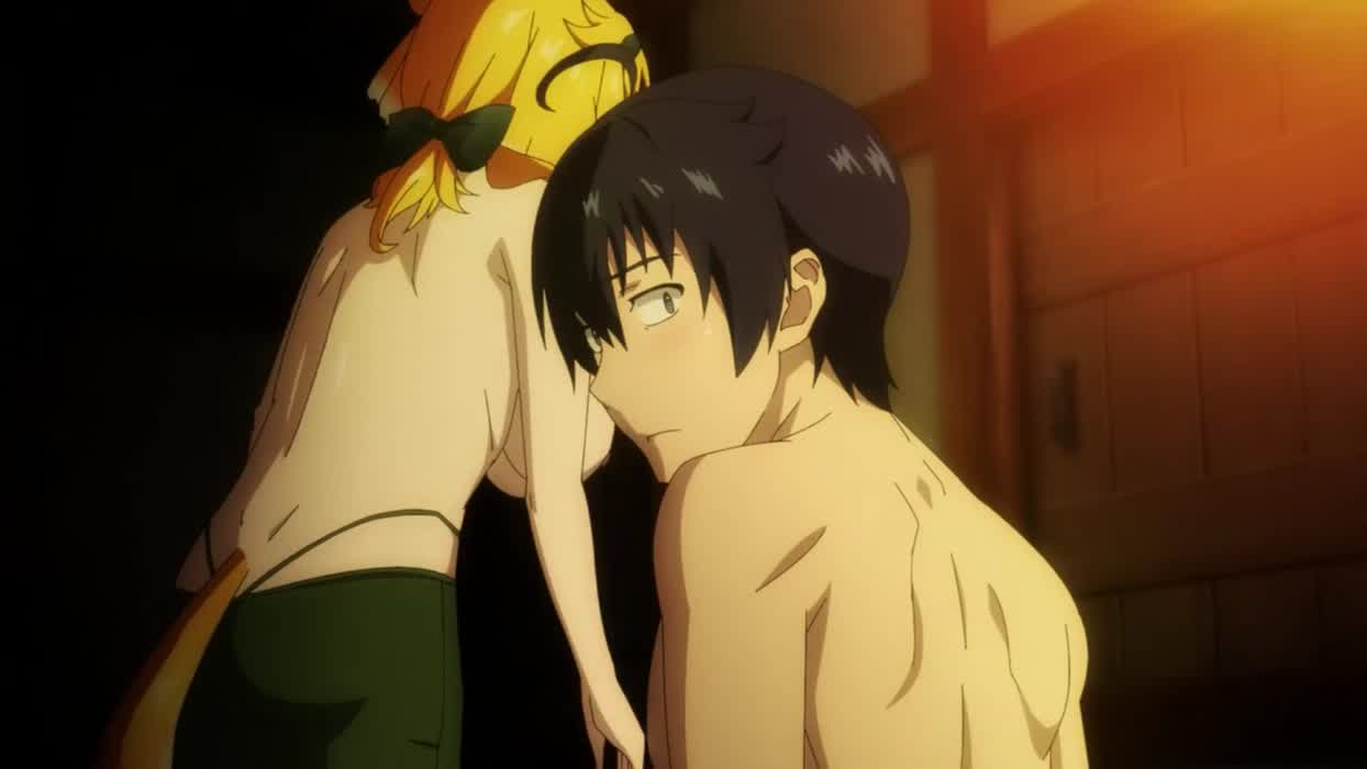 Nude Roxanne, Fondle her boobs [isekai meikyuu de harem wo]