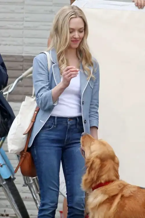 Amanda playing with her dog