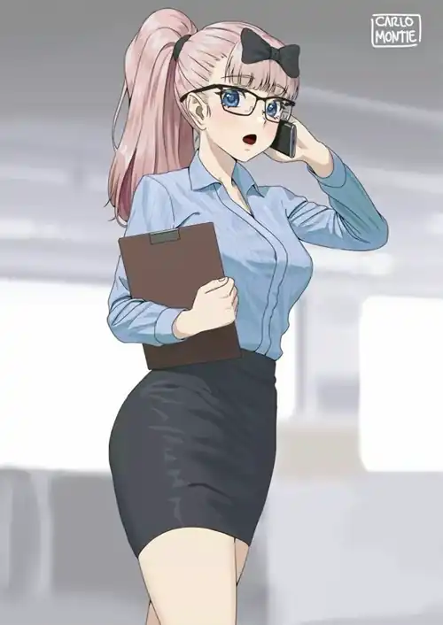 Sauce: @Carlo_Montie at Twitter Secretary Chika Fujiwara