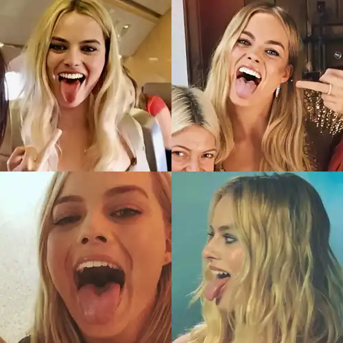 Tongue out