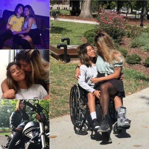 I got in a motorcycle accident at 50mph and broke both my feet. I thought I’d have to drop out of college. It’s all thanks to my friends and especially my girlfriend that I was able to finish the semester. I can never repay her for what she’s done for me