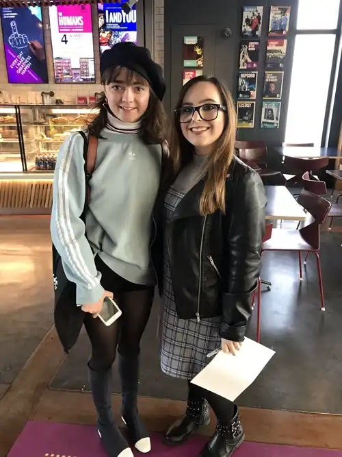 Maisie with a fan