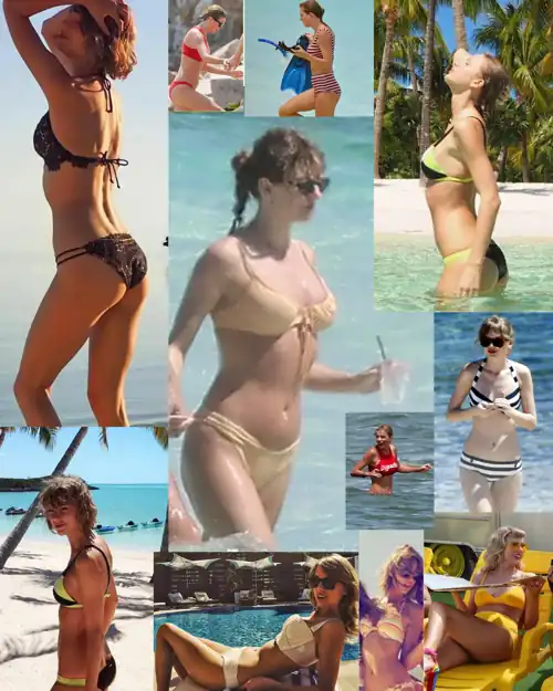 A collage of Tay-Tay in a bikini (SO SEXY)