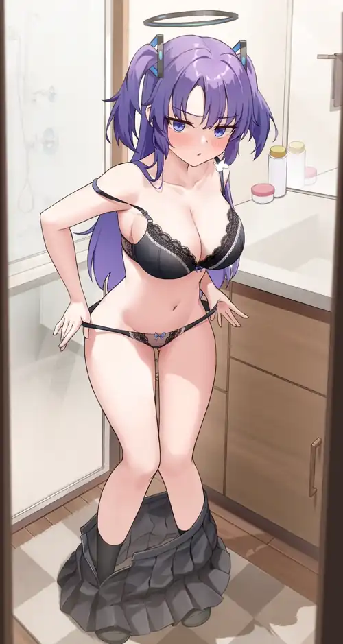Yuuka undressing (CapLK)