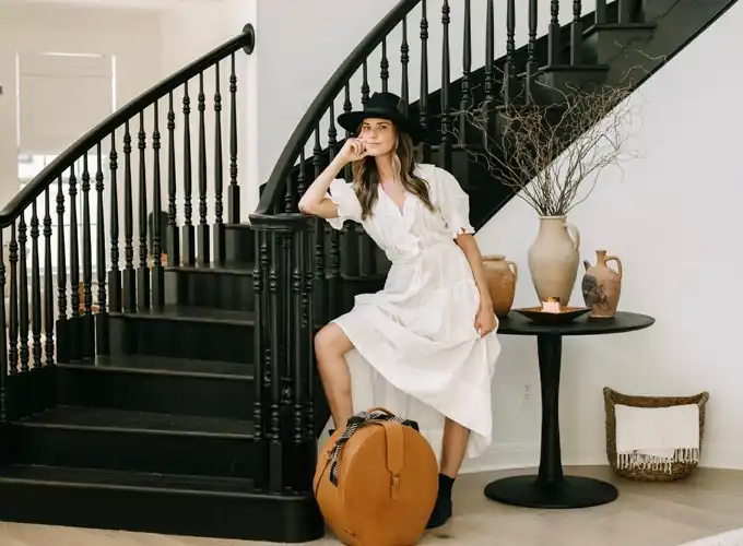 Showing off remodeled entryway