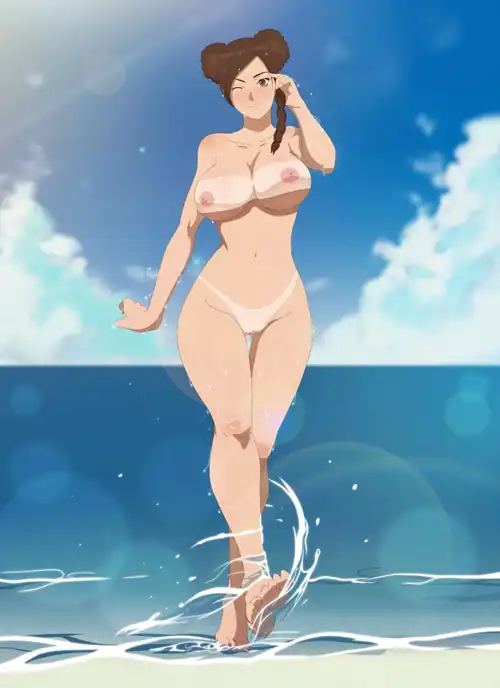 Tenten at the beach