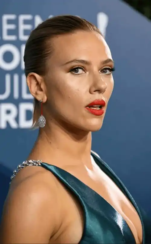 Mommy Scarlett Johansson has never tried deepthroat before. Luckily she has a son with a nice big and thick cock to help her out with her experiment.