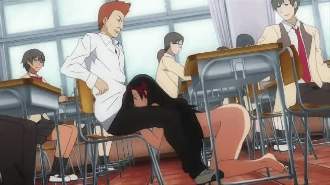 Sucking off bully in class