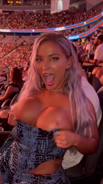 Flashing at a UFC event 