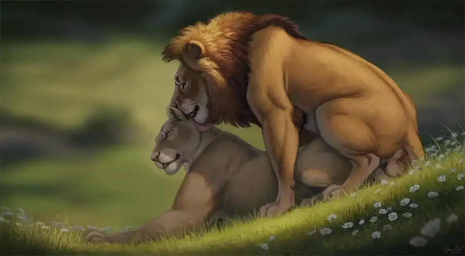 Simba and Nala Making Kiara [MF] (RealLynxGirl)