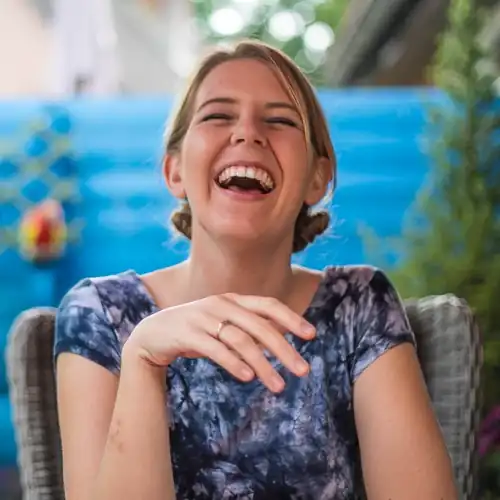 Having a laugh over lunch with my photographer friend who wouldn't stop taking photos haha