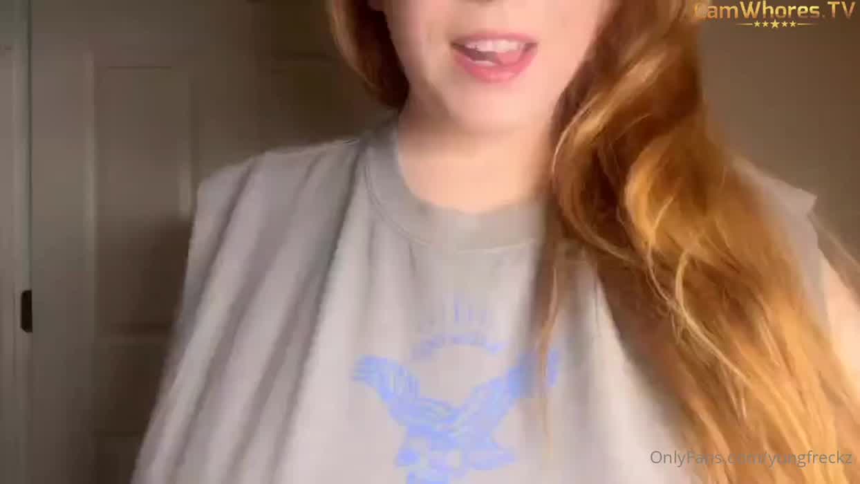 Freckz measuring her boobs