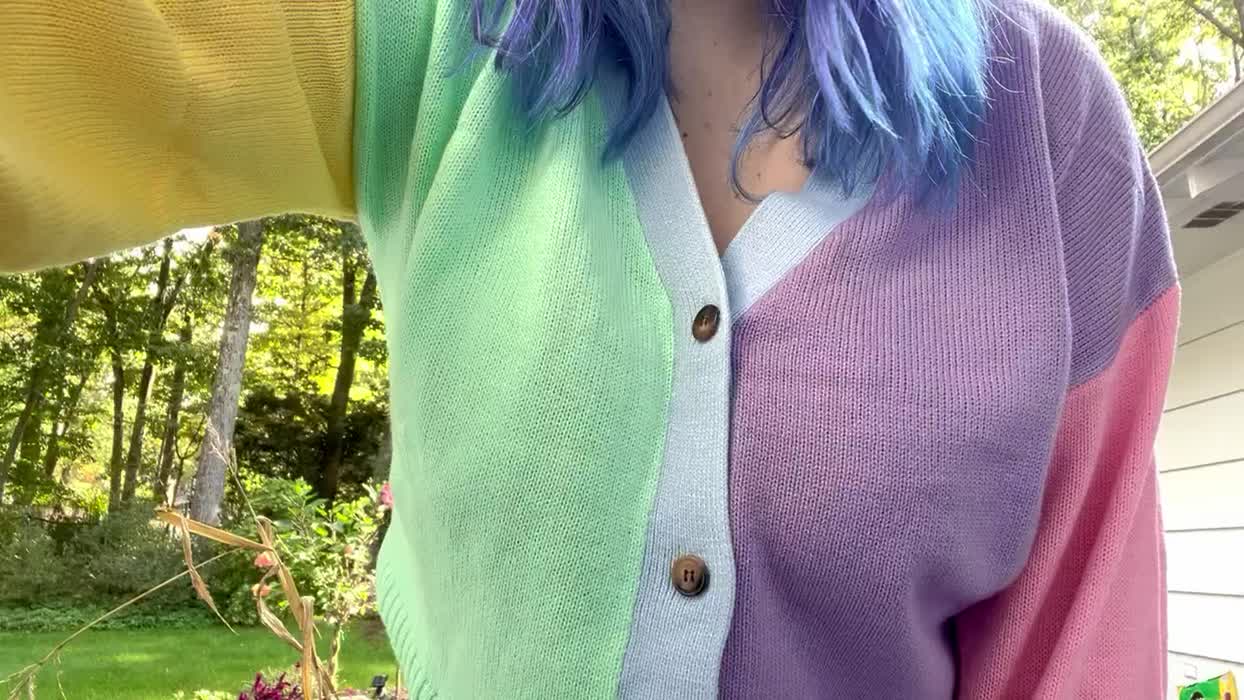 My neighbor caught me, but I like it that way