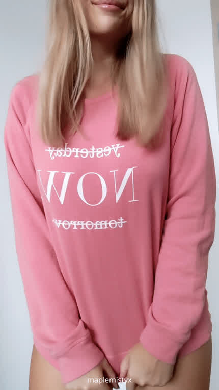 This is what the shy girl hides under