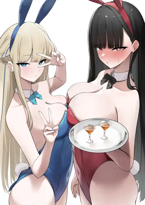 Rio And Toki Bunny Girl Waitresses (Amondo ) [Blue Archive]
