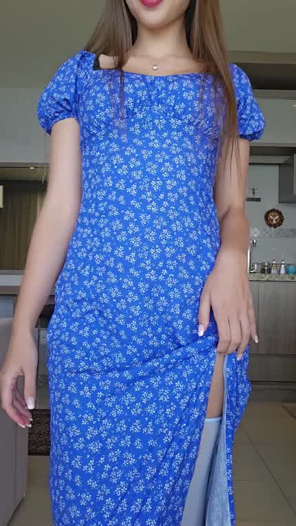 This sundress is so innocent, but what's underneath is not