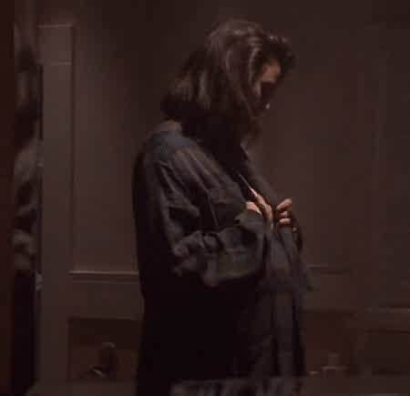 A pregnant Demi Moore from the movie the seventh sign