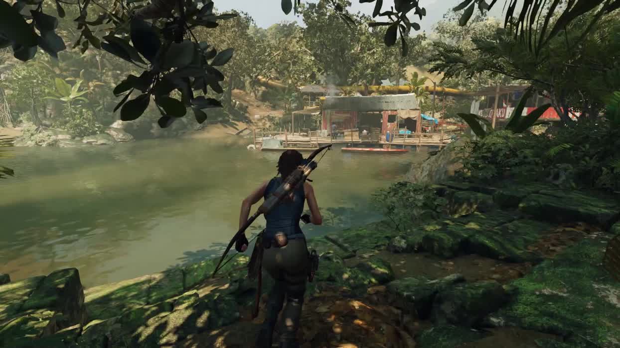 Lara's most impressive swan dive