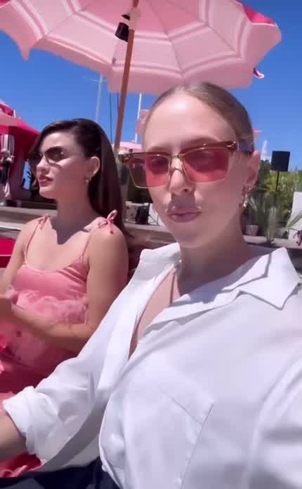 Lucy dressed in pink | IG story 5/21/24