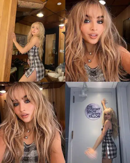 Sabrina on 'The Tonight Show’ collage