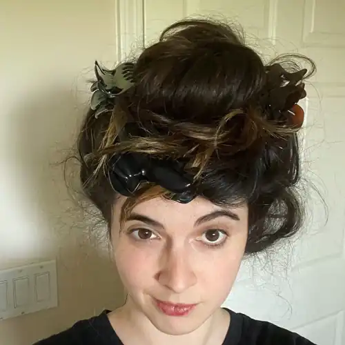 It Officially Takes Three Clips To Hold Up This Mop Called Hair.