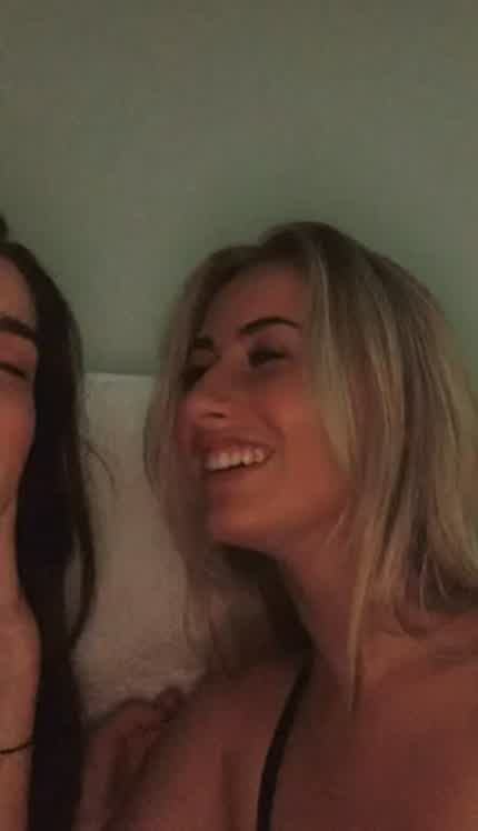 The smile in anticipation for the kiss with sound this time.