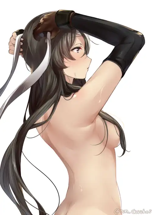 Zuikaku untying her hairband (Juurouta) [KanColle]
