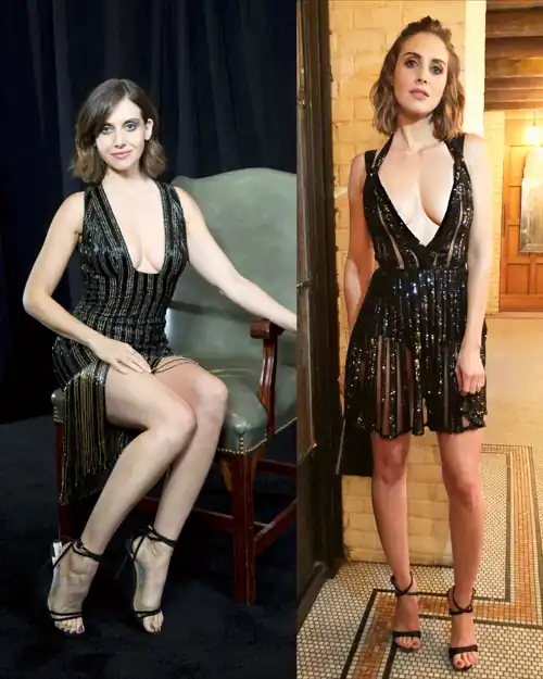 Glittering in black dresses