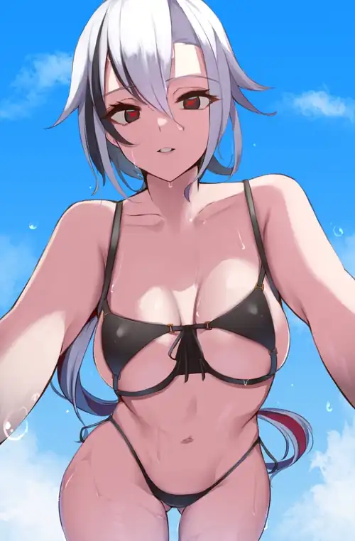 Swimsuit Arlecchino's very curious if you like her swimsuit