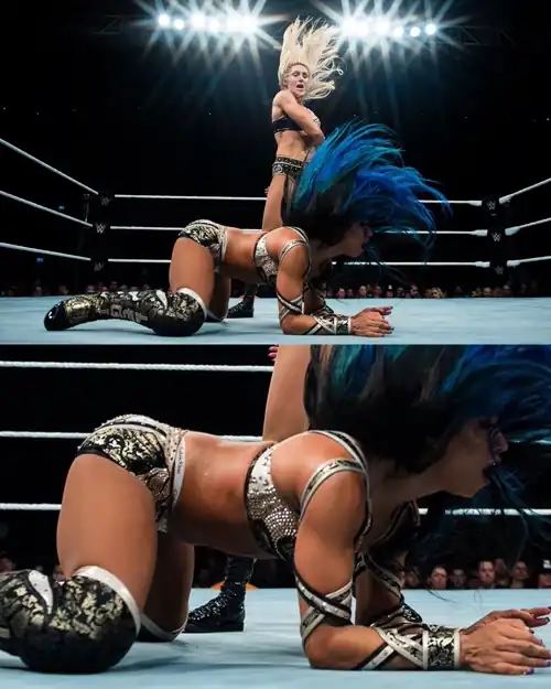 Sasha arched in her Calvins 😋