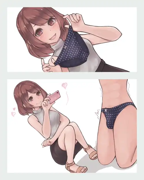 Wearing her panties