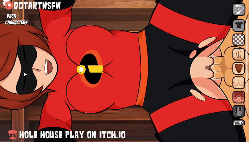 ElastiGirl Bent Over In Her Suit (Hole House)