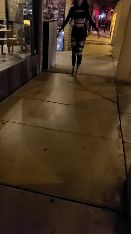 I love pulling my tits out downtown 😊