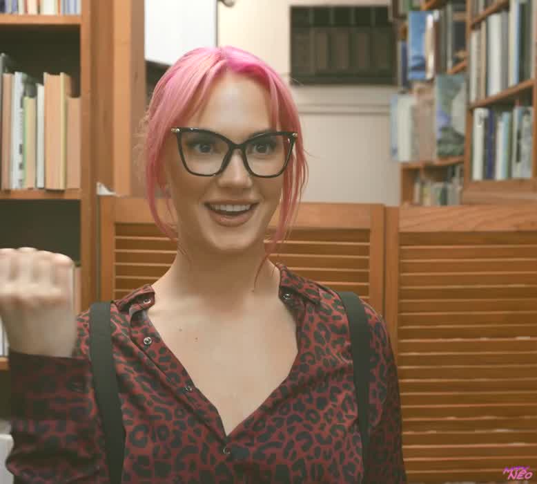 Who is this woman that defiles a wonderful library?
