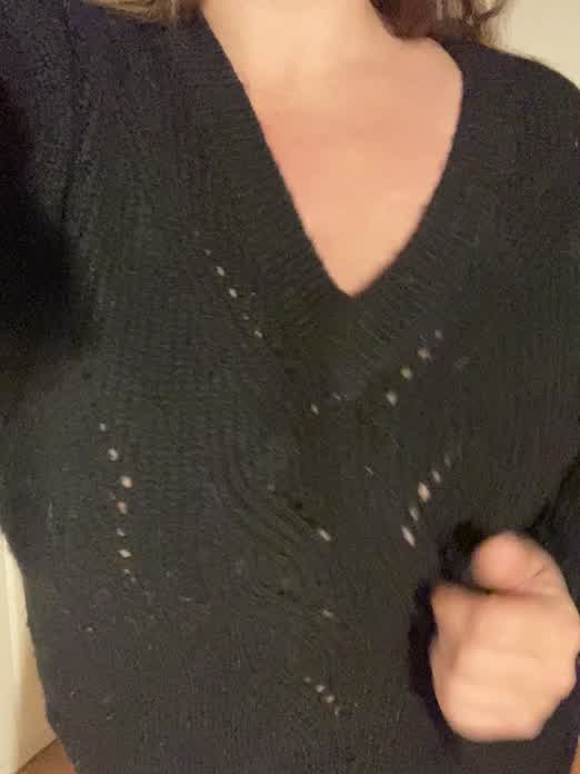 You never know for sure what’s under a loose sweater.. good morning!