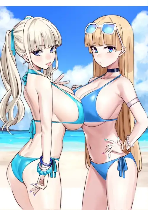 Day 38: Blonde beach babes. (Original) [Michihasu]