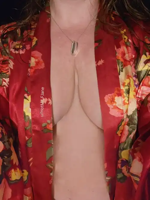 My favorite silk robe, especially when it falls open. 