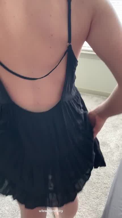 Slipping off my dress for you, like what you see?