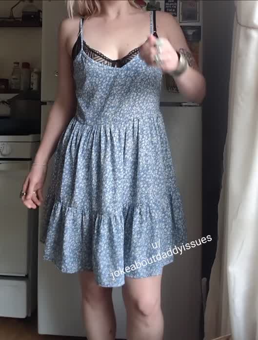 Painful wedgie in a summer dress 💕