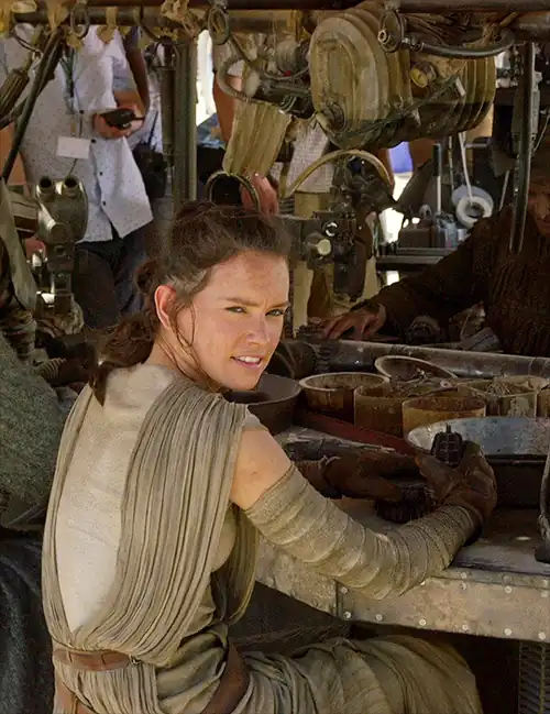 A behind the scene photo Star Wars Episode VIII the force awakens