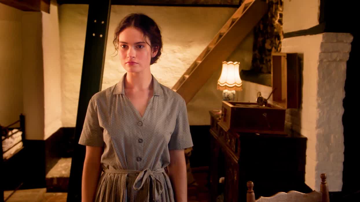 Lily James - Nude in The Exception (Brightened, HD, Open Matte)