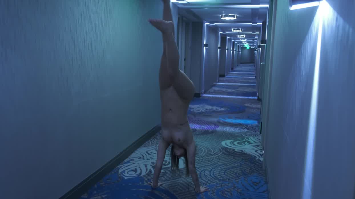 My boyfriend dared me to do naked cartwheels down the hotel hallway!