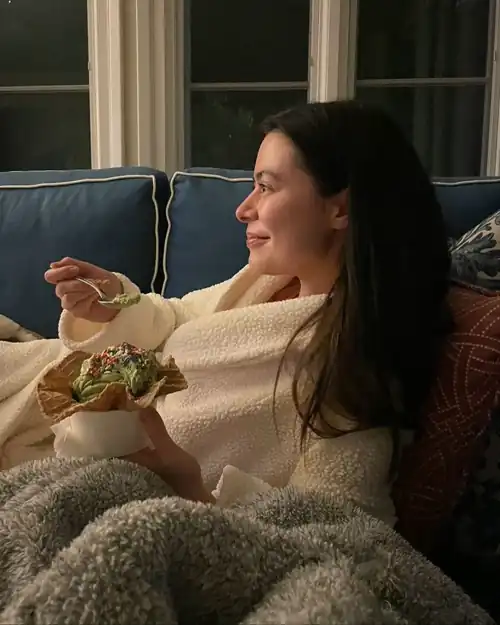 Enjoying some ice cream in a robe IG 3/8/2024