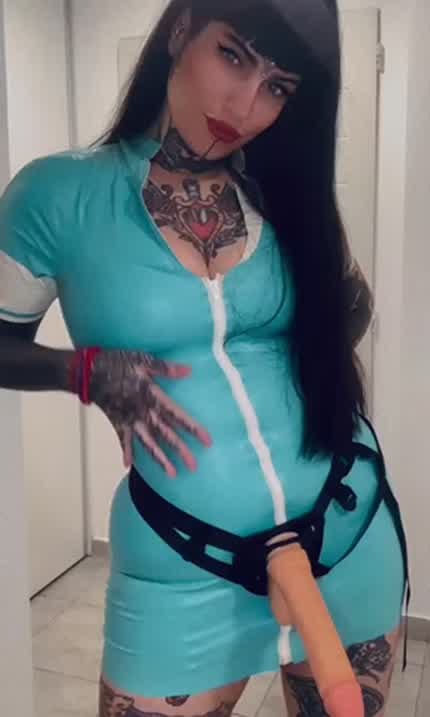 your new nurse has arrived: Time to take your medicine! 